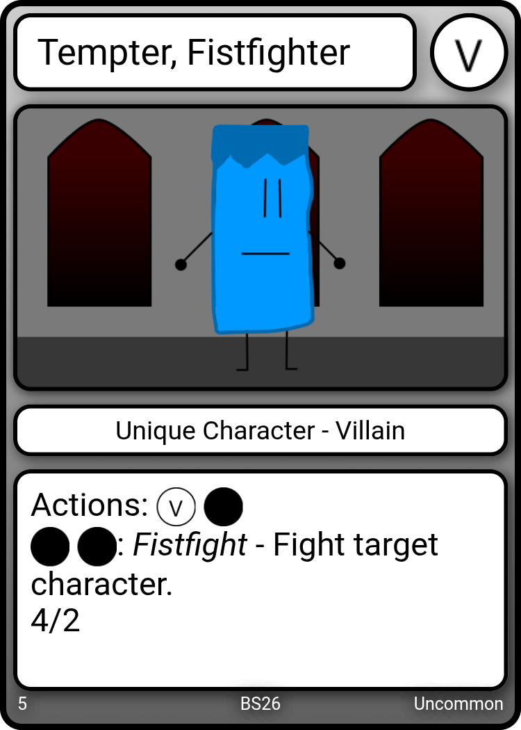 Tempter, Fistfighter card with keywords